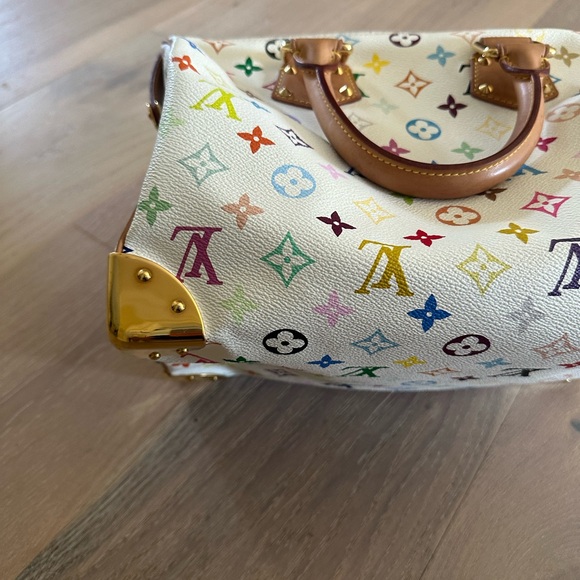 Louis Vuitton Speedy 30 Bag in Multicolored White. - Picture 9 of 14